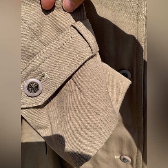 NWT vintage wool gabardine trench coat - Picture 8 of 16